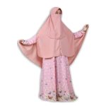 Gamis Syari Set Khimar Reima Pink Free Niqab