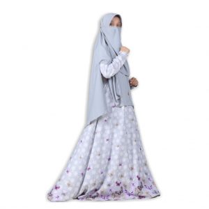 Gamis Butik Harga Pabrik | Gamis Butterfly Syari Set Hijab Asmia Free Niqab by Elzaura