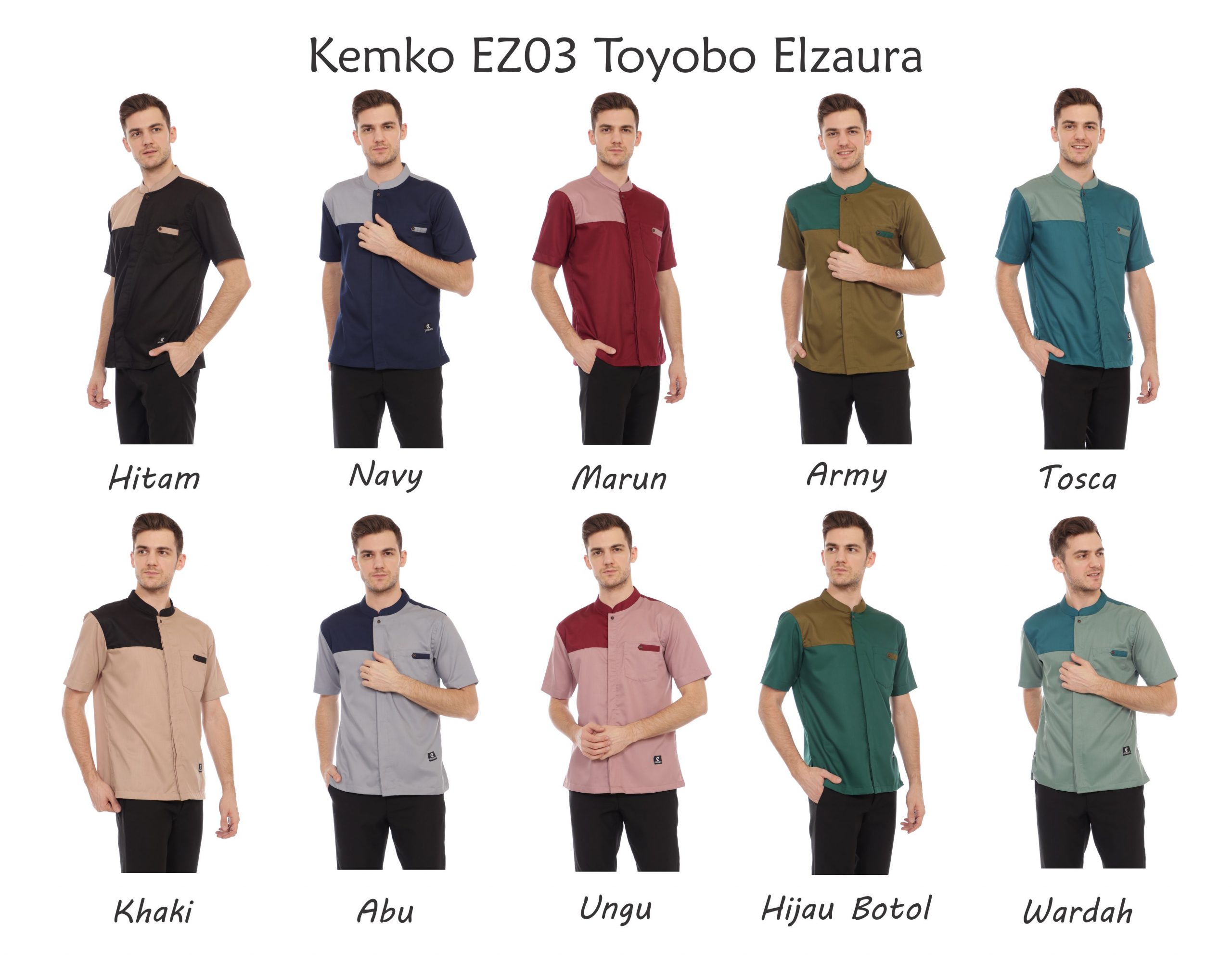Kemko Kemeja Koko Toyobo EZ03 Elzaura Terbaru WA 08112127896
